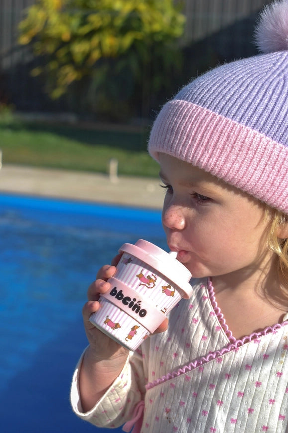 Dash in Pink Babycino Cup - 120ml (Straw Included)