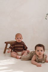 Knitted Stripe Tee - Espresso + Latte