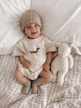 Silly Sausage Romper | Milky Beige