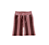 Striped Pants - Natural + Pink Salmon