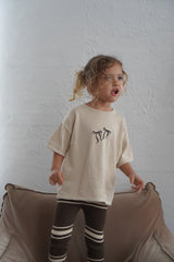 Bow Embroidered Tee | Natural