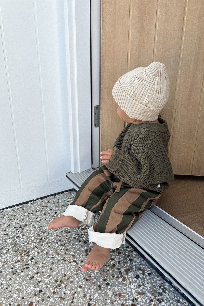 Chunky Knit Pullover - Moss