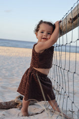 Terry WAVE Skirt- Chocolate