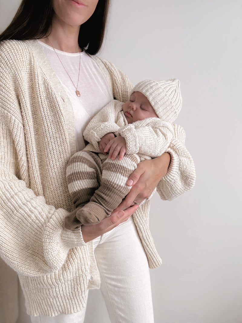 Oversized Slouch Cardigan | Textured Vanilla