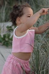 Terry Crop Singlet- Blossom