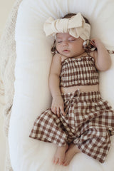 Gingham Pants - Chocolate