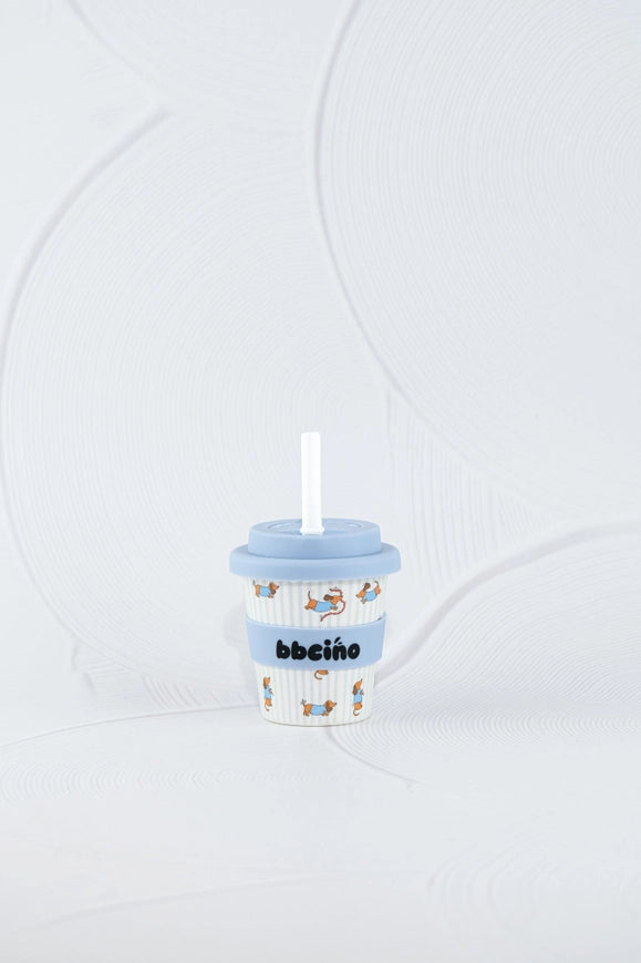 Dash in Blue Babycino Cup - 120ml (Straw Included)