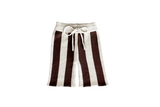 Striped Pants - Natural + Carob