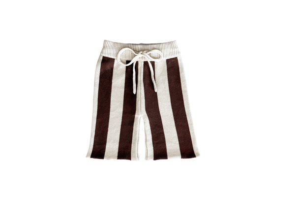 Striped Pants - Natural + Carob