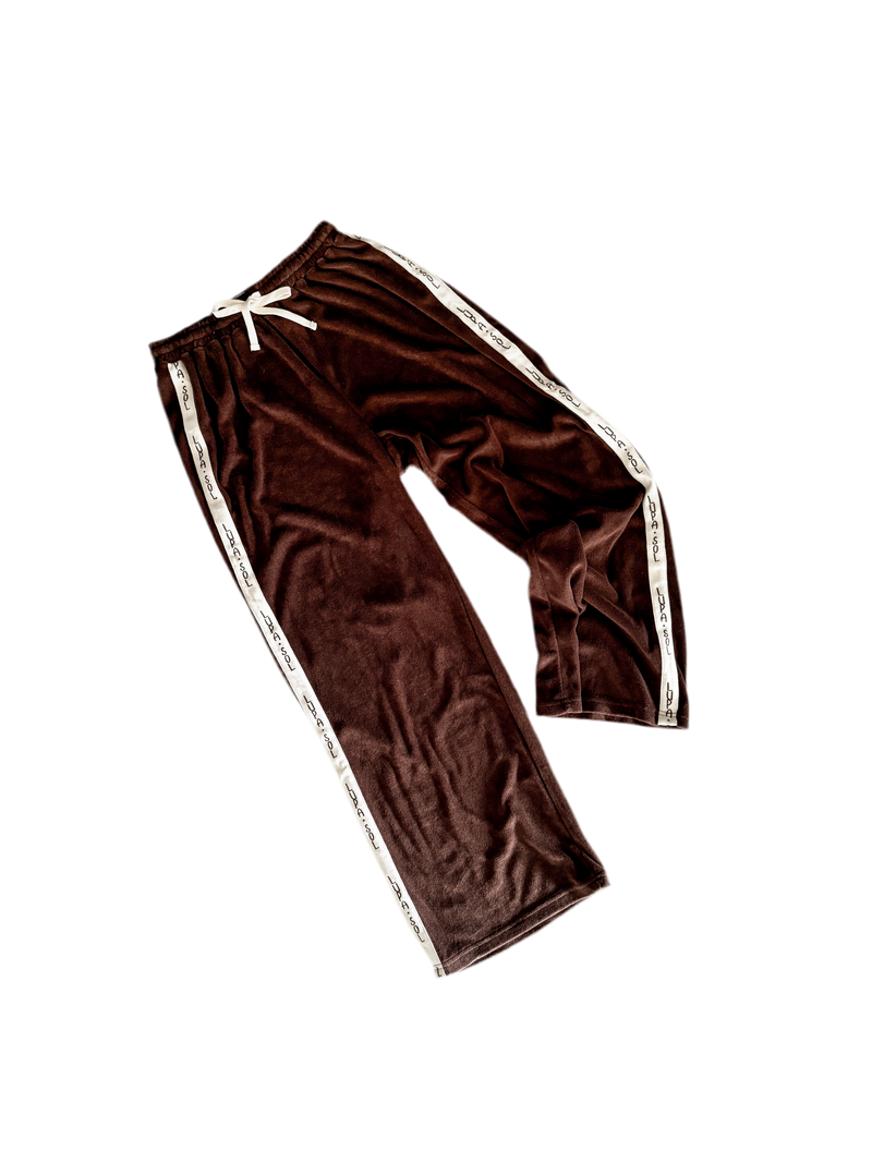 Womens Terry Logo Pants - Chocolate