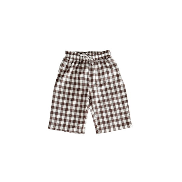 Gingham Pants - Chocolate