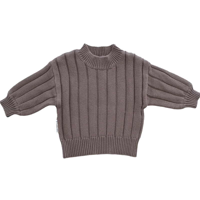Lupa and Sol Wide Ribbed Knit Jumper | Ash