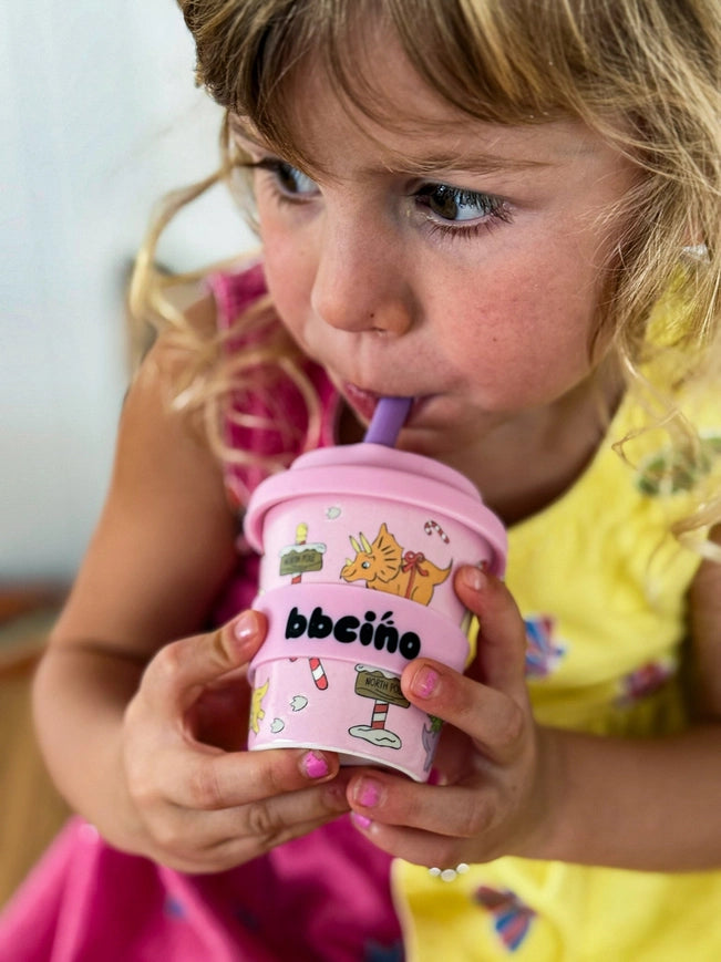 Santa’s Little Sipper in Pink - 120ml (Straw Included)