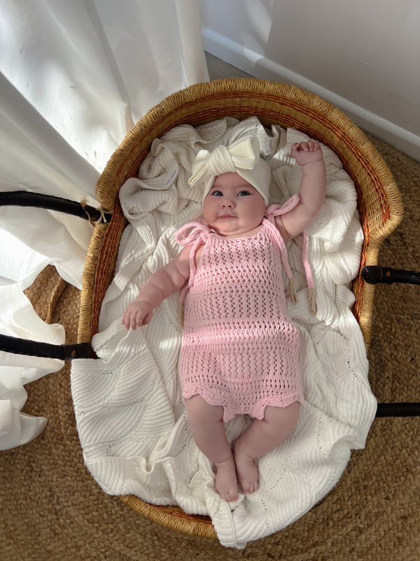 Crochet Tie Romper - Blossom