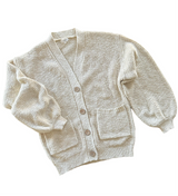 Womens Oversized Slouch Cardigan | Textured Vanilla