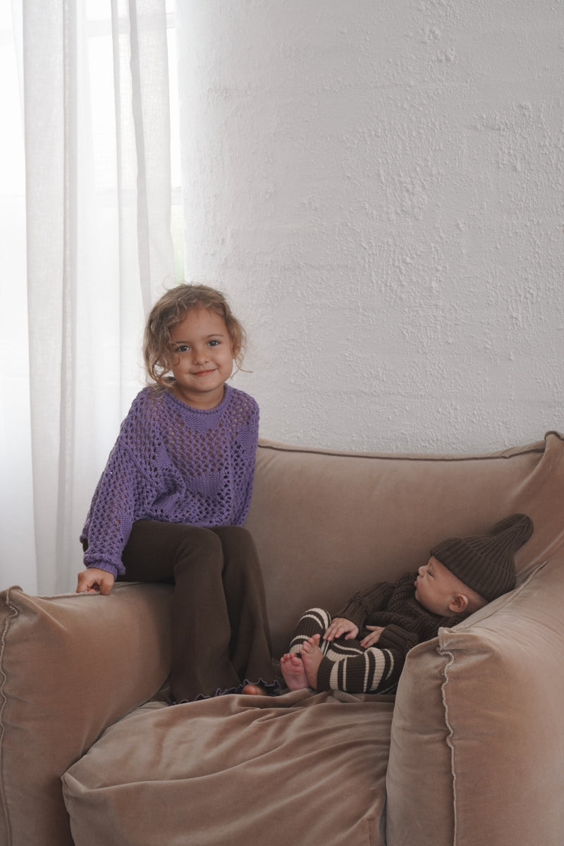 Crochet LOVE Pullover - Grape