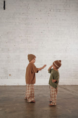 Check Pants - Moss + Caramel