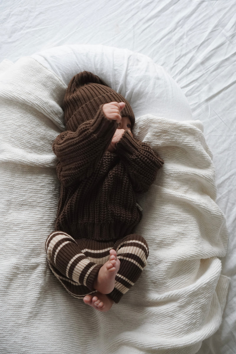 Chunky Knit Pullover - Bark