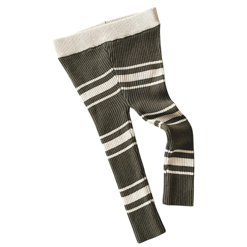 Leggings - Moss Stripe