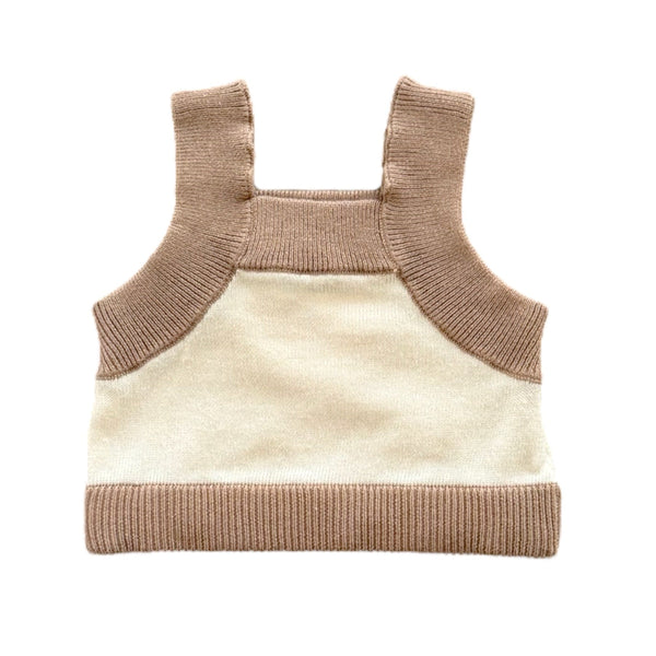 Cropped Singlet Top | Buttercream + Almond