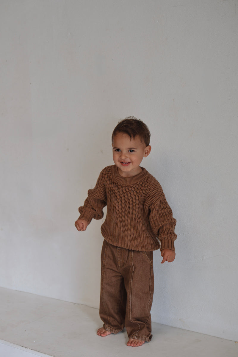 Vintage Denim Jeans - Mocha