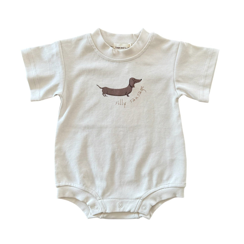 Silly Sausage Romper | Milky Beige