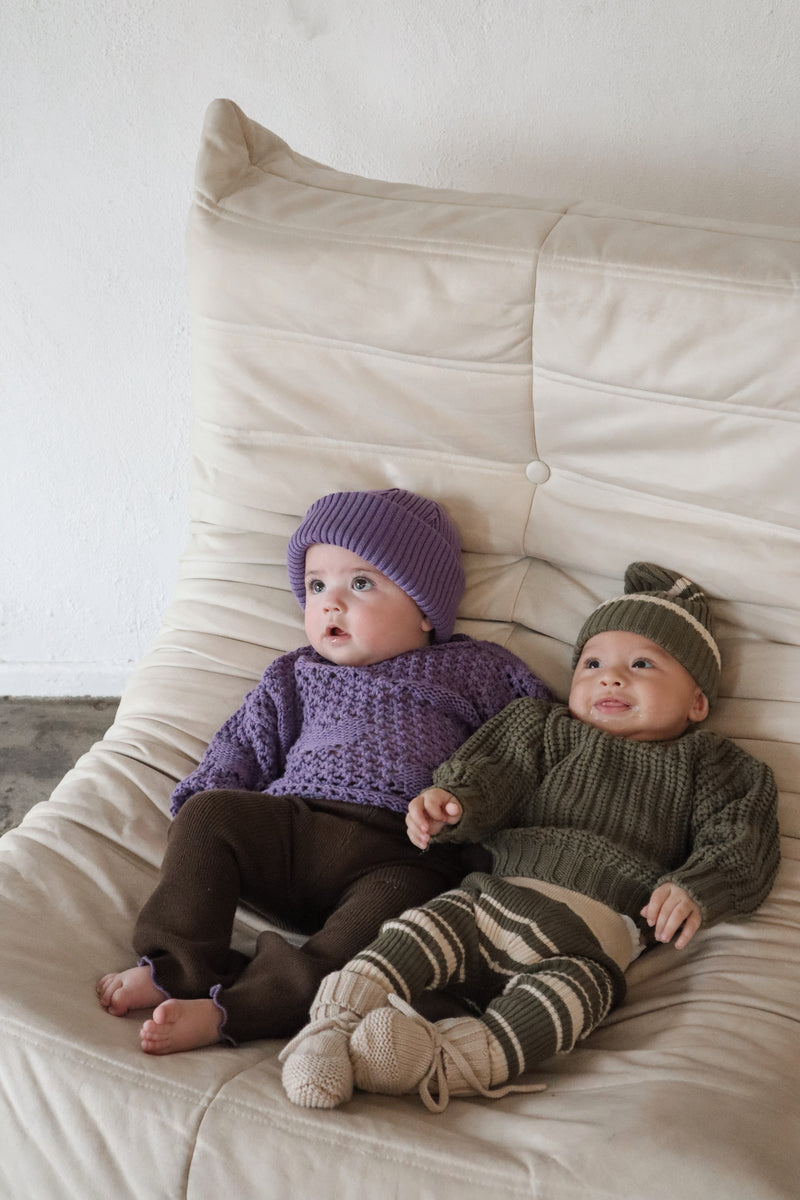 Crochet LOVE Pullover - Grape