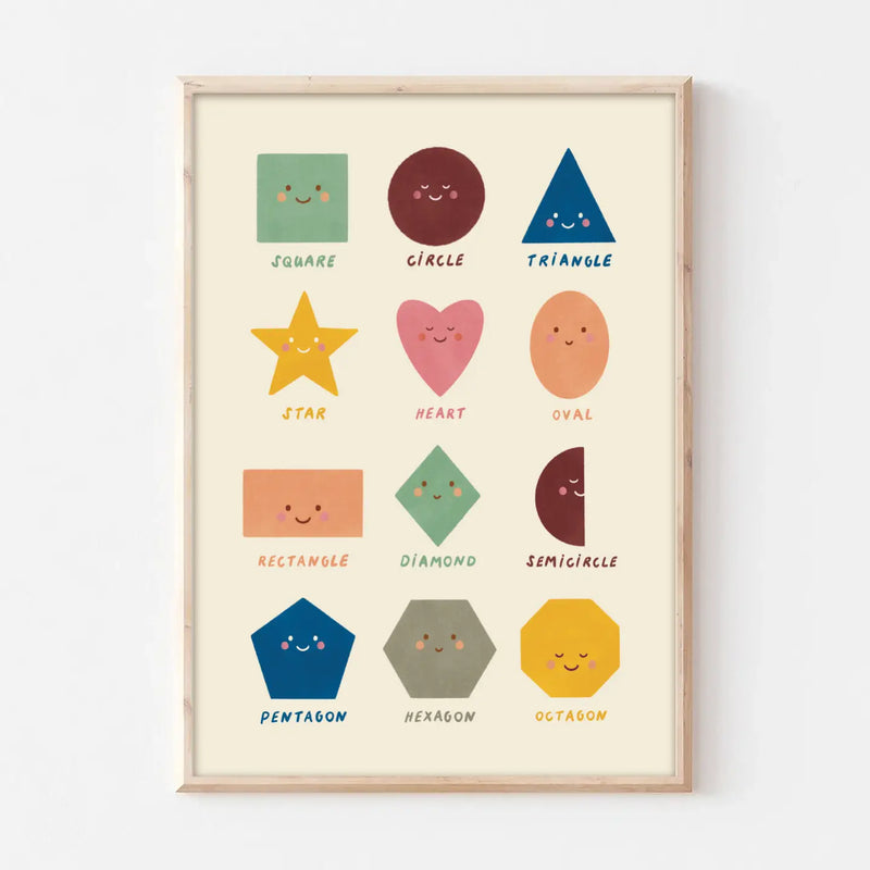 Shapes Educational A3 Print