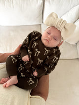 Bow Romper - Bark