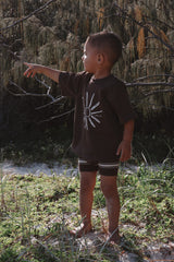 Knitted Bike Shorts - Espresso Stripe