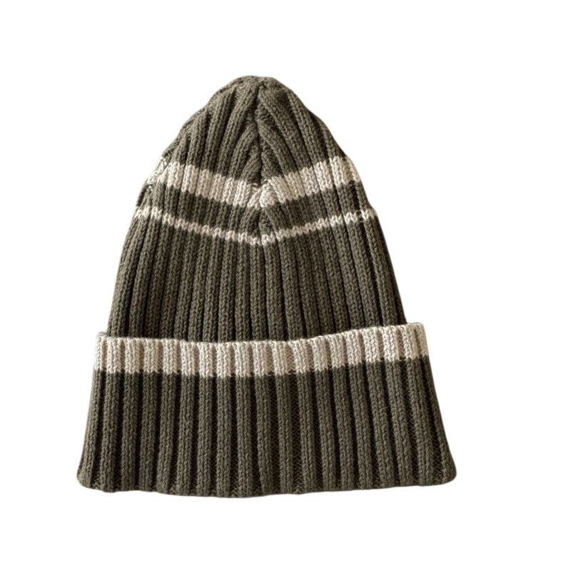 Pixie Beanie - Moss Stripe