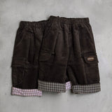 Cord Cargos- Brown Check