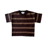 Knitted Stripe Tee - Espresso + Latte