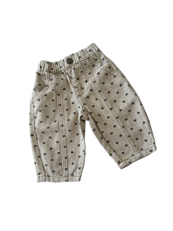 Vintage Denim Jeans - Hearts