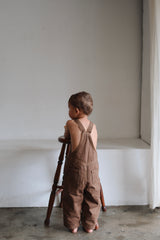 Vintage Denim Overalls - Mocha