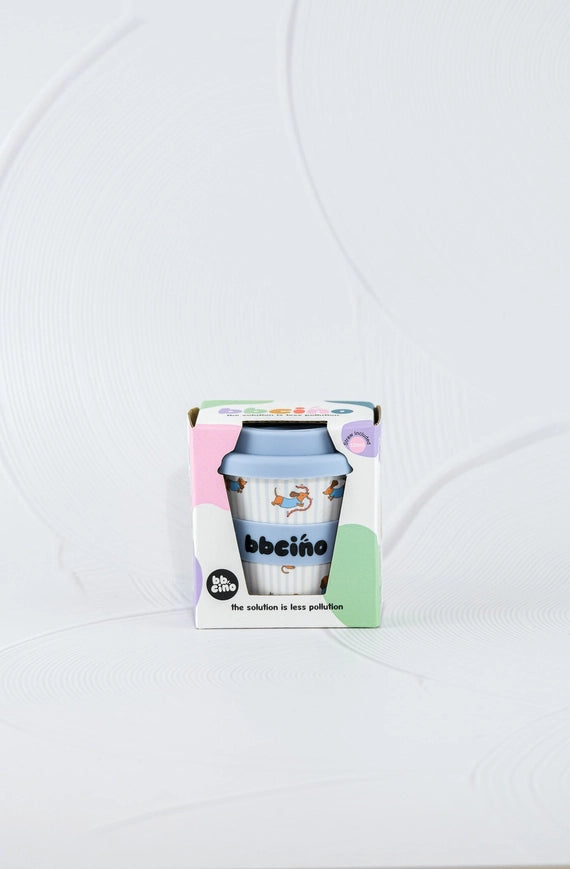 Dash in Blue Babycino Cup - 120ml (Straw Included)