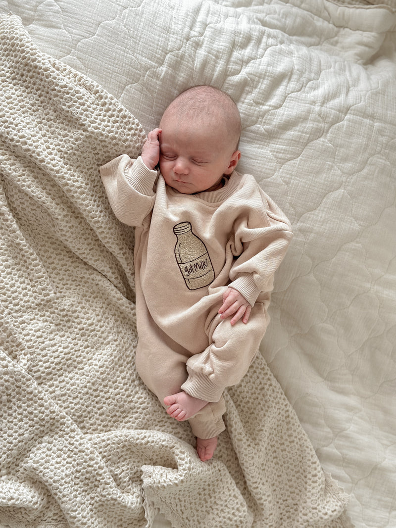 Lupa and Sol French Terry Romper | Got Milk
