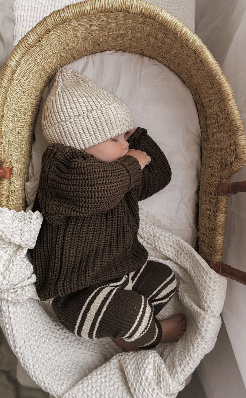 Chunky Knit Pullover - Bark