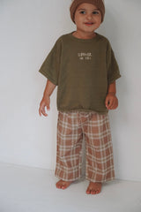 Check Pants - Moss + Caramel