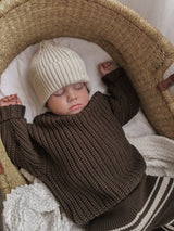 Chunky Knit Pullover - Bark