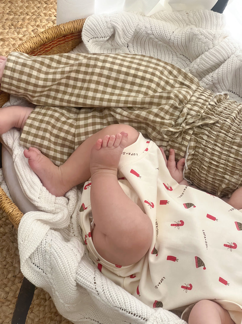 Christmas Tee Romper- Milk