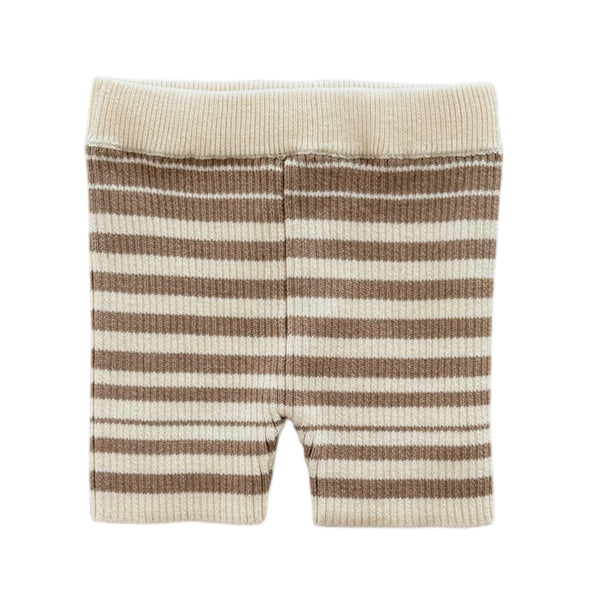 Ribbed Bike Shorts | Almond + Buttercream