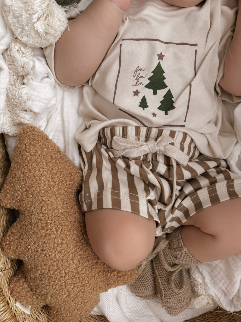 Gingerbread Stripe Shorts