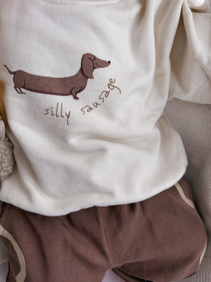 Silly Sausage Lightweight Sweater | Vanilla