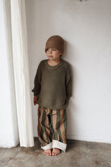 Bobby Canvas Pants - Moss Stripe