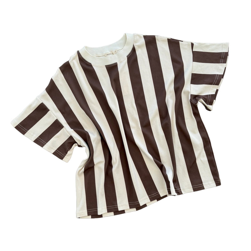 Stripes on Stripes Tee | Womens | Chocolate