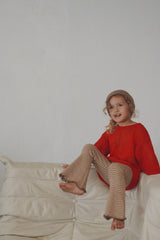 Flared Leggings - Walnut Stripe