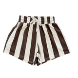 Stripes on Stripes Shorts | Womens | Chocolate