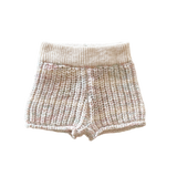 Lupa and Sol Chunky Knit Shorts | Fairy Floss Stripe