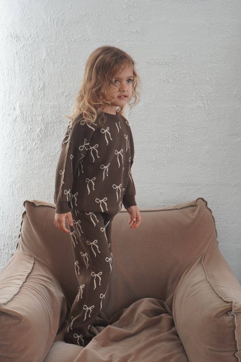 Bow Pants - Bark